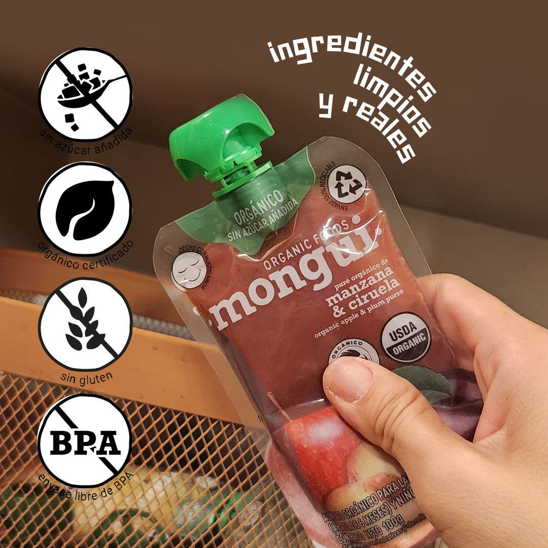 Manzana & Ciruela 100% Orgánico - Pouch 100gr