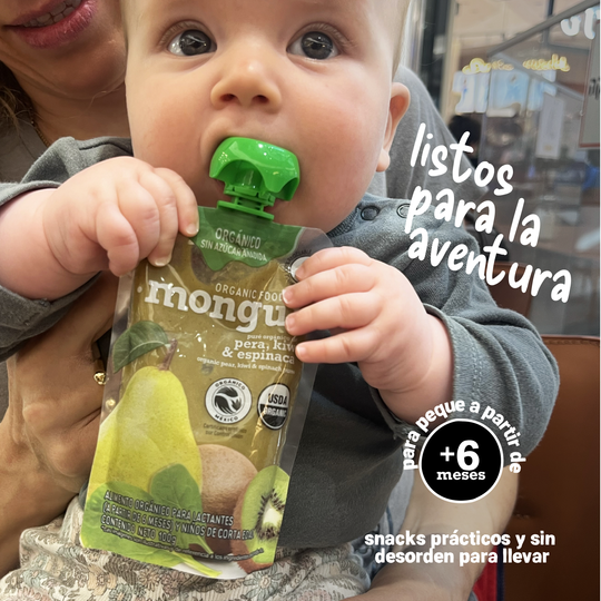 Pera, Kiwi & Espinaca 100% Orgánico - Pouch 100gr