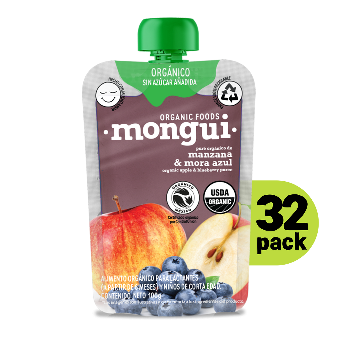 Manzana  & Mora Azul 100% Orgánico - Pouch 100gr