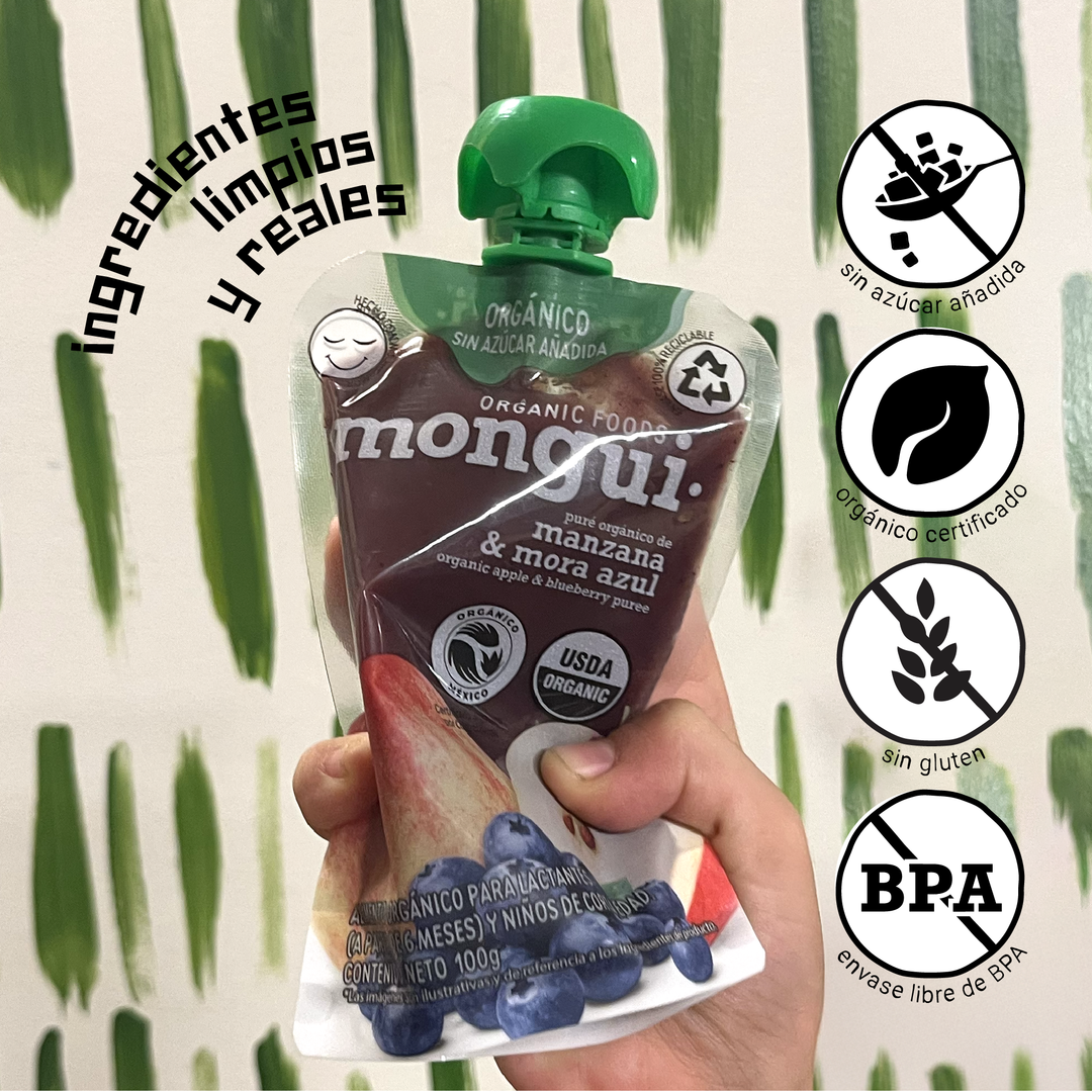 Manzana  & Mora Azul 100% Orgánico - Pouch 100gr