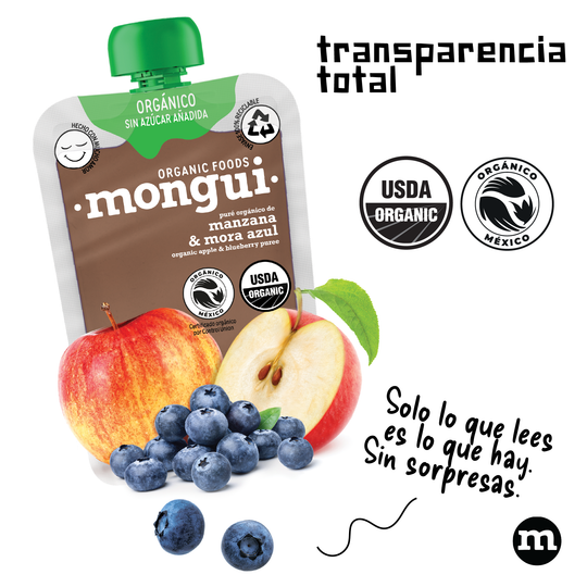 Manzana  & Mora Azul 100% Orgánico - Pouch 100gr