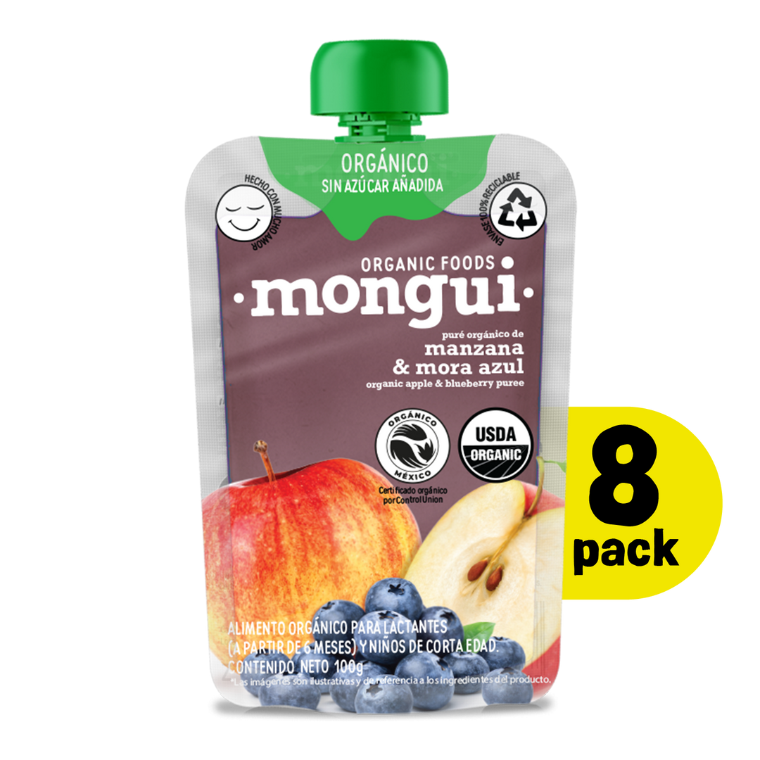 Manzana  & Mora Azul 100% Orgánico - Pouch 100gr