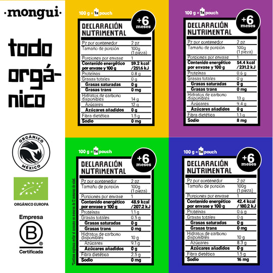 Mundial Mongui · Selección Vegetales (caja con 8 4-packs)