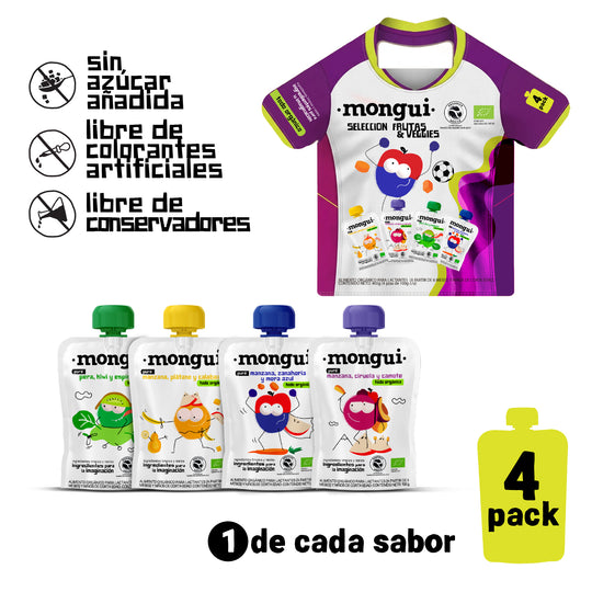 Mundial Mongui · Selección Vegetales (caja con 8 4-packs)