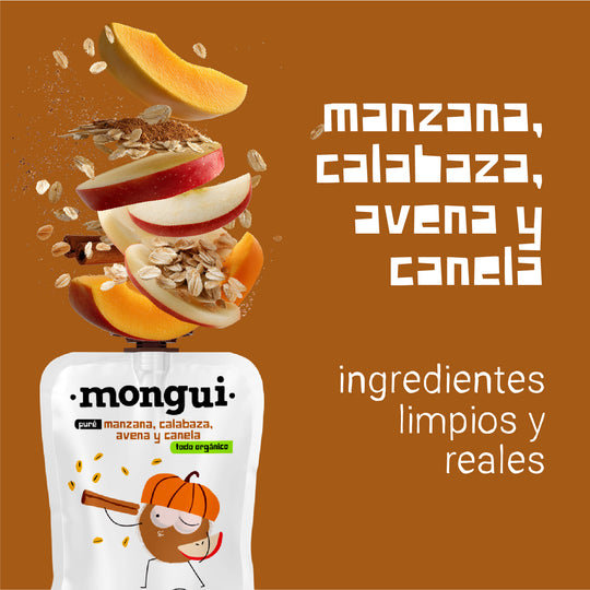 Pouch calabaza, avena y canela