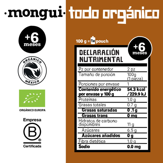 Pouch calabaza, avena y canela