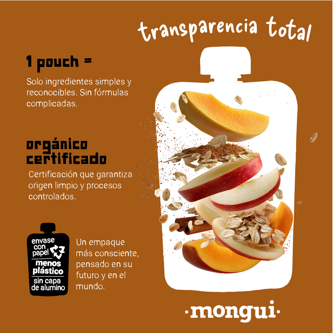 Pouch calabaza, avena y canela