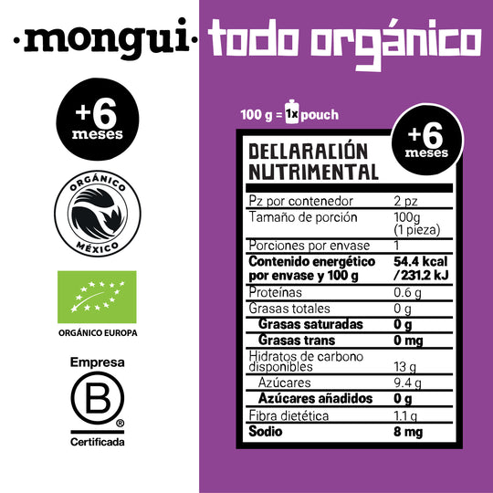 Pouch manzana, ciruela y camote