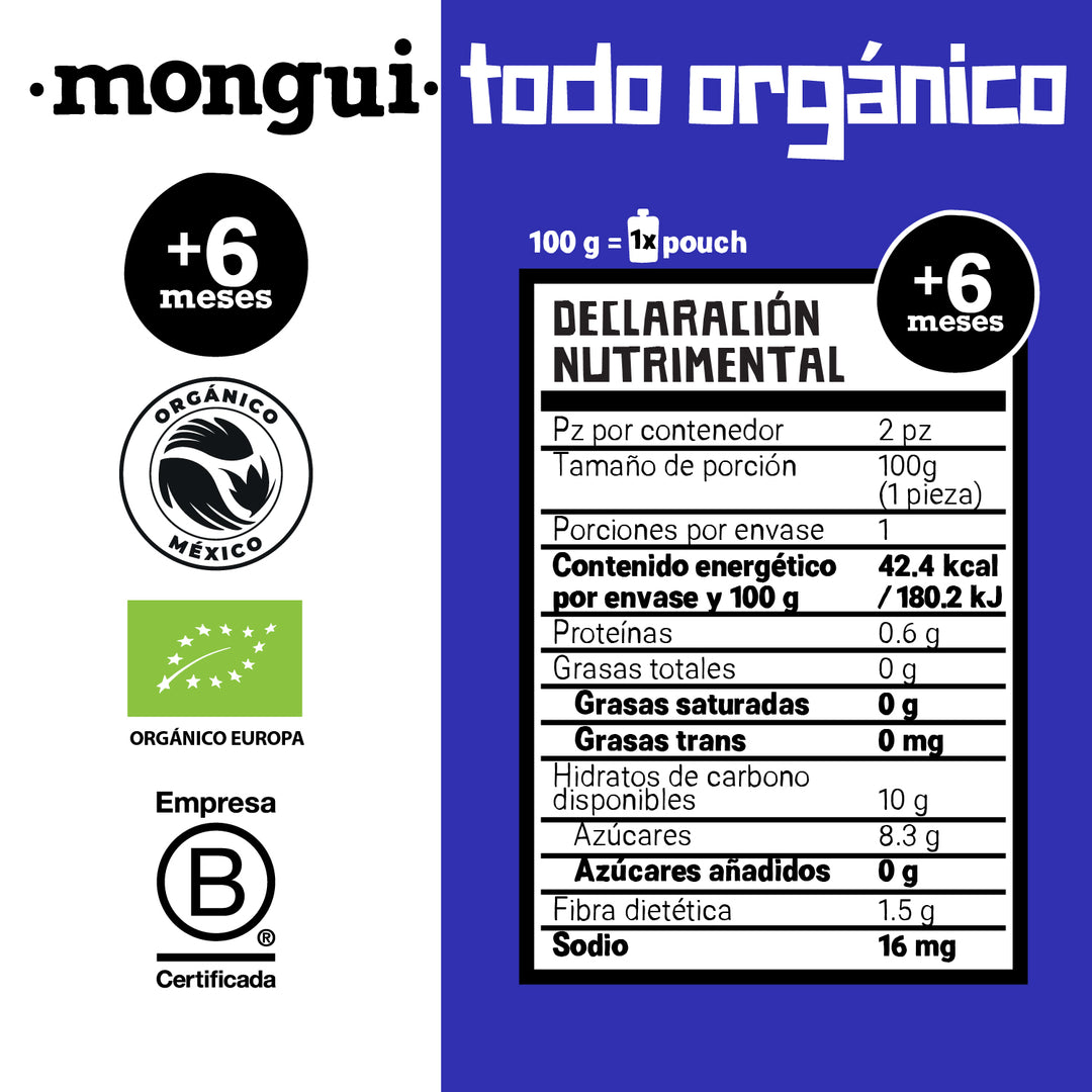 Pouch manzana, zanahoria y mora azul