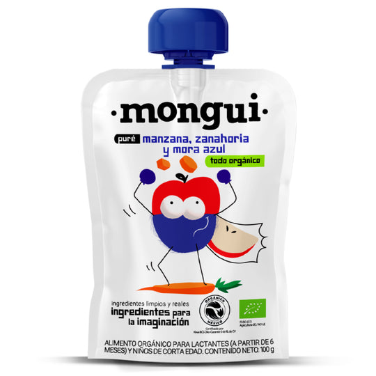 Pouch manzana, zanahoria y mora azul