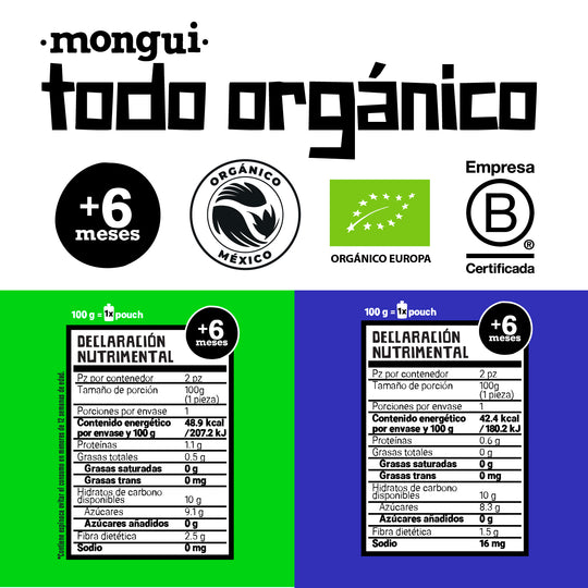 4 pack - kiwi, mora azul, zanahoria y espinaca
