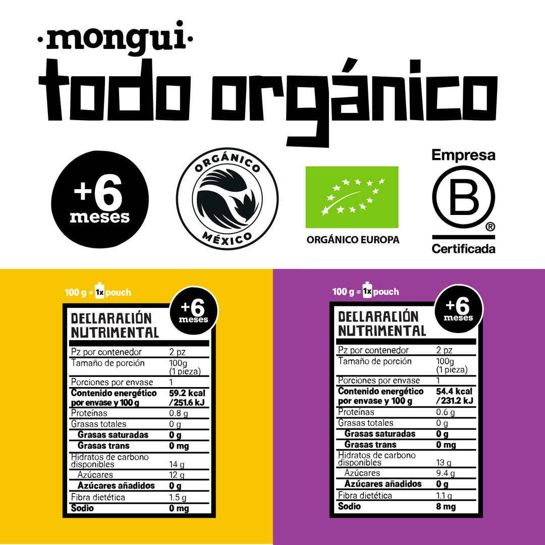 4 pack - ciruela, camote, butternut y plátano