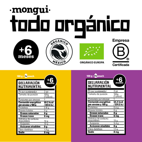 4 pack - ciruela, camote, butternut y plátano