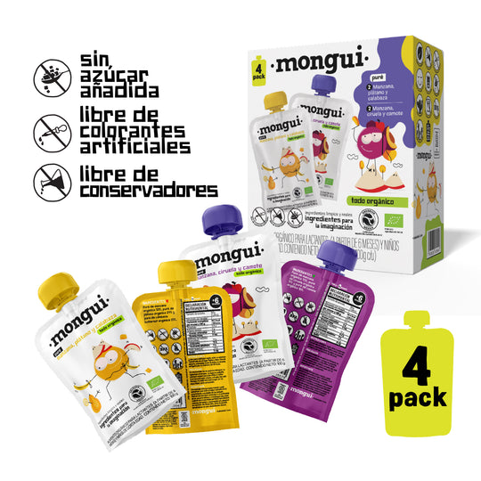 4 pack - ciruela, camote, butternut y plátano – info