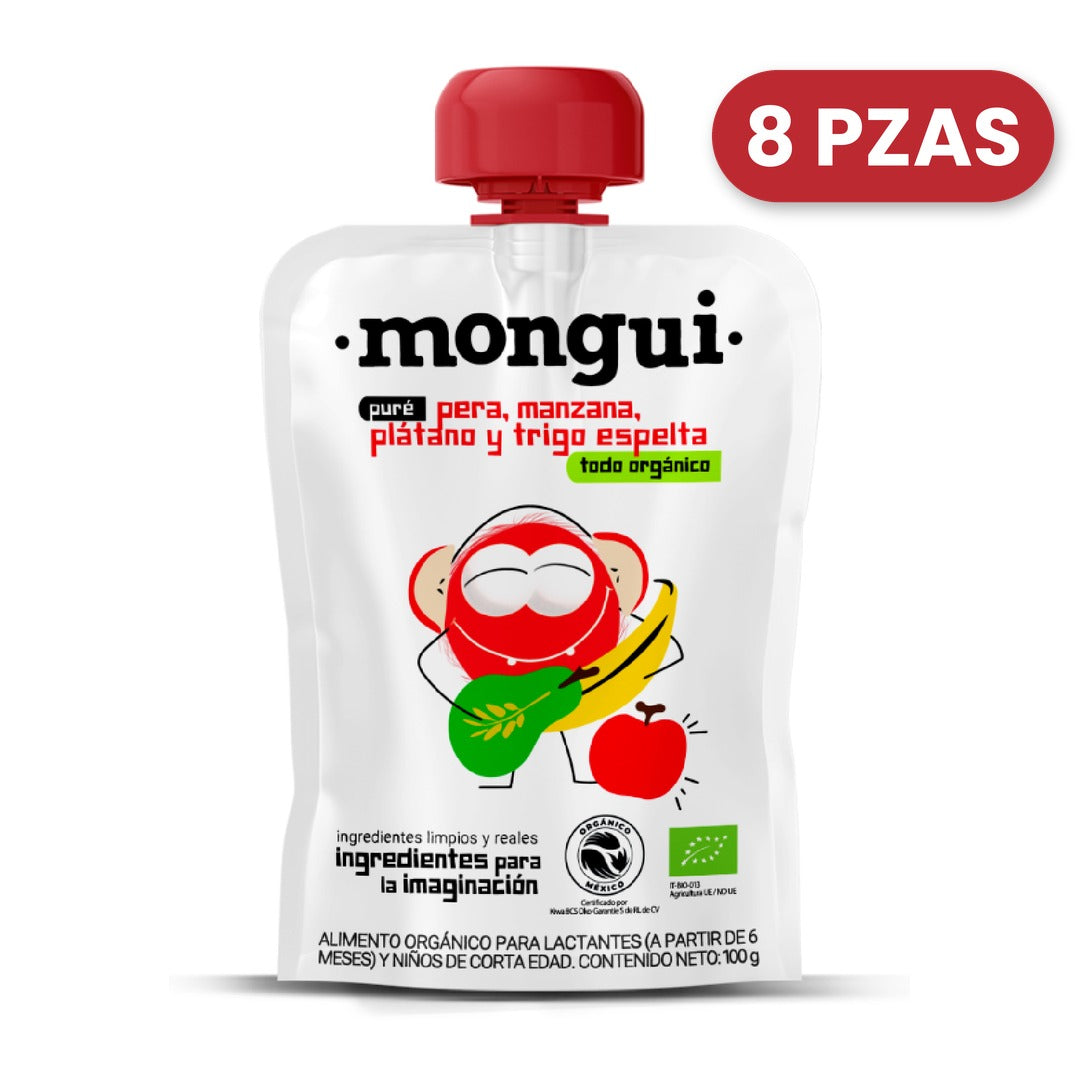 8-pack pera, platano y trigo - 8 PZAS