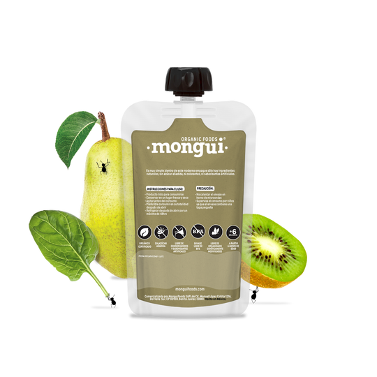 Pera, kiwi y espinaca orgánico pouch 100gr